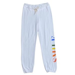 NEW Sundry SMILE White Sweatpants Size 1 (small)